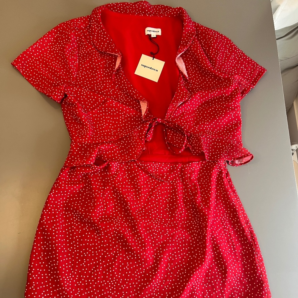 NWT!  Superdown Mercy Polka Dot Dress